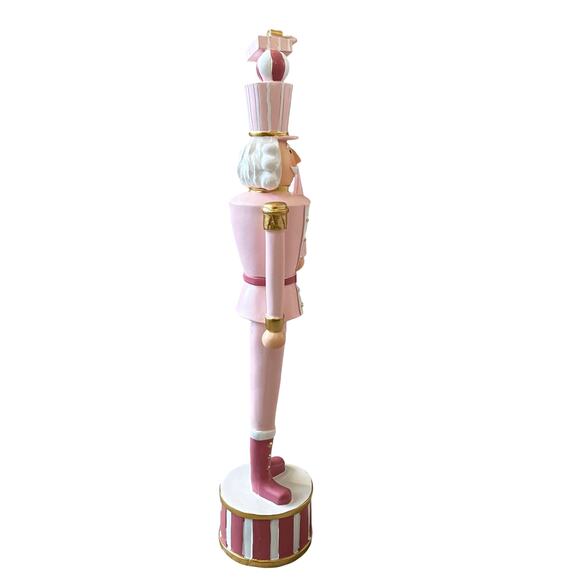 Balsam & Fir PINK GOLD NUTCRACKER Soldier Figurine 18in Christmas Holiday NEW - Picture 4 of 16